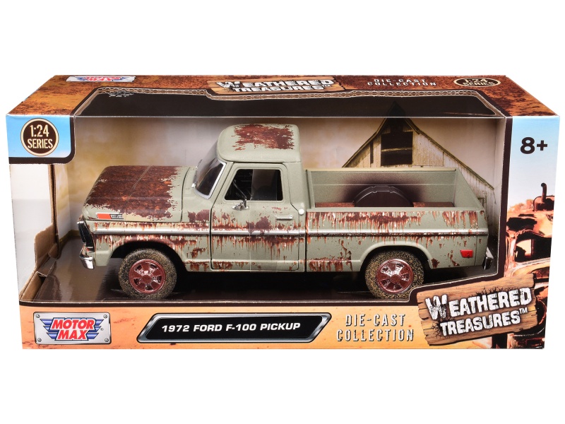1972 Ford F-100 Pickup Truck Beige (Rusted) "Weathered Treasures" Series 1/24 Diecast Model Car By Motormax