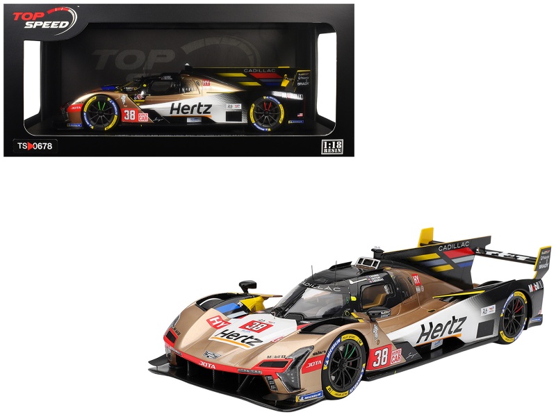 Cadillac V-Series.R #38 Earl Bamber - Sebastien Bourdais - Jenson Button "Cadillac Hertz Team Jota" Fia Wec "24 Hours Of Le Mans" (2025) 1/18 Model Car By Top Speed