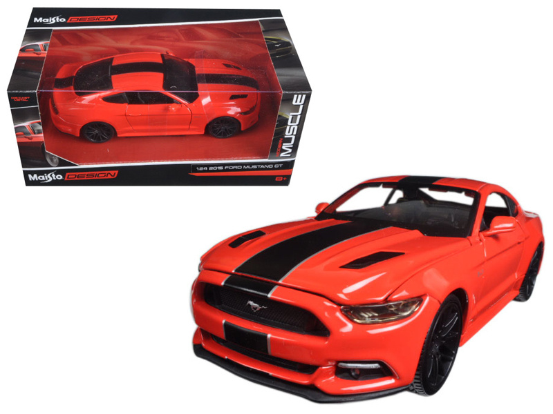 2015 Ford Mustang Gt Red "Classic Muscle" 1/24 Diecast Model Car By Maisto