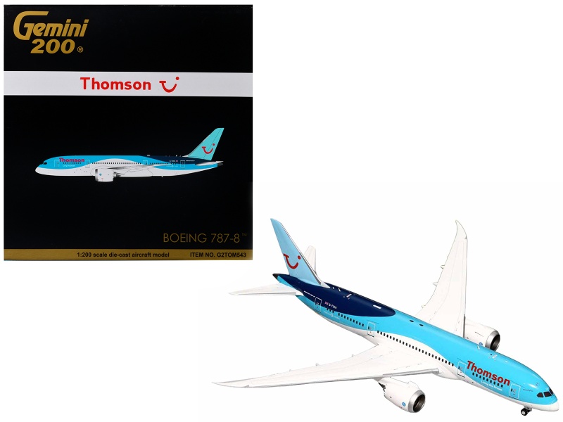 Boeing 787-8 Commercial Aircraft 'Thomson - TUI Airways' Blue And White 1/200 Diecast Model Airplane by GeminiJets
