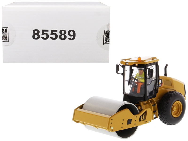 Cat Caterpillar Cs11 Gc Vibratory Soil Compactor With Operator "High Line Series" 1/50 Diecast Model By Diecast Masters