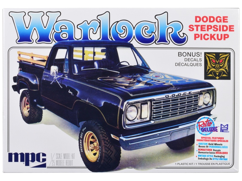 1977 Dodge Warlock Stepside Pickup Truck Model Kit - Skill 2 Scale 1/25 By MPC