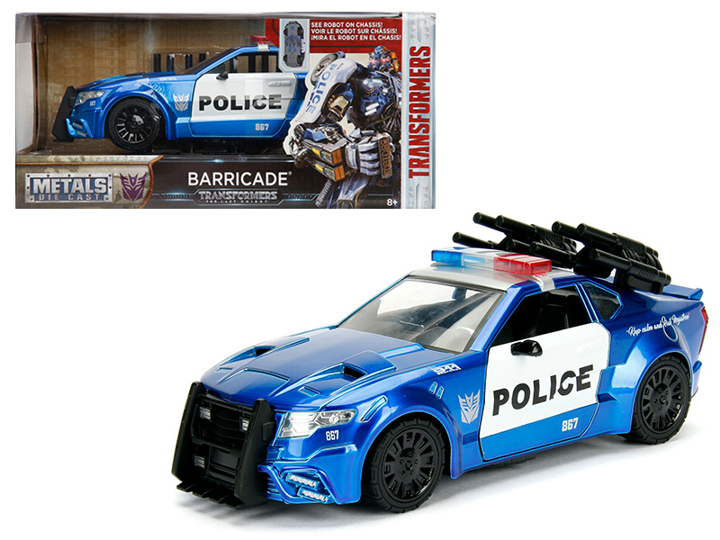 Barricade Custom Police Car From "Transformers" Movie 1/24 Diecast Model Car By Jada Metals