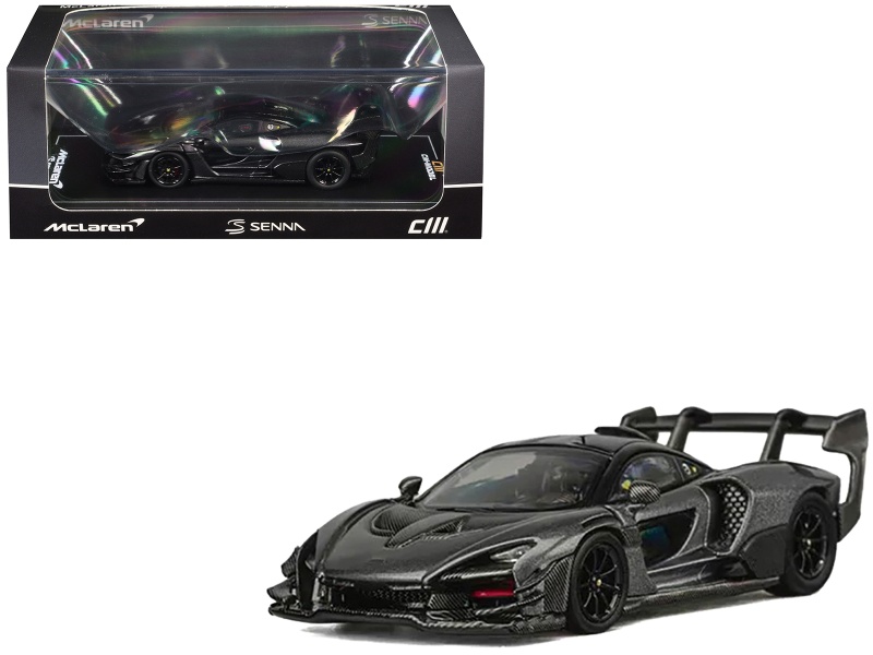 McLaren Senna GTR Dark Gray Metallic 1/64 Diecast Model Car