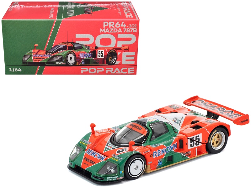 Mazda 787B #55 Johnny Herbert - Volker Weidler - Bertrand Gachot "Mazdaspeed" Winner "24 Hours Of Le Mans" (1991) 1/64 Diecast Model Car By Pop Race
