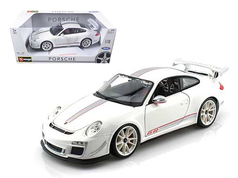 Porsche 911 Gt3 Rs 4.0 White 1/18 Diecast Car Model By Bburago