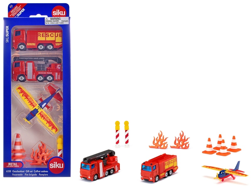 Fire Brigade 11 Piece Set Diecast Models By Siku