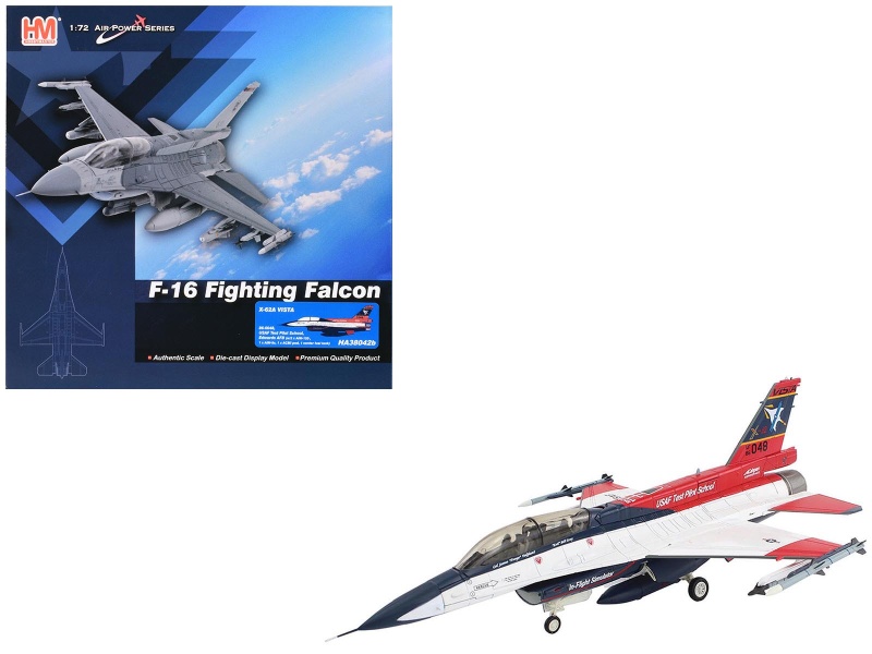 General Dynamics X-62A Vista Aircraft With Missiles "86-0048 Usaf Test Pilot School Edwards Air Force Base" (2024) United States Air Force "Air Power Series" 1/72 Diecast Model By Hobby Master