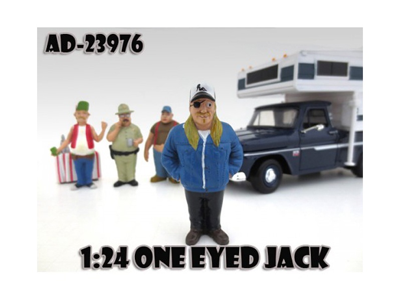One Eyed Jack "Trailer Park" Figure For 1:24 Diecast Model Cars By American Diorama