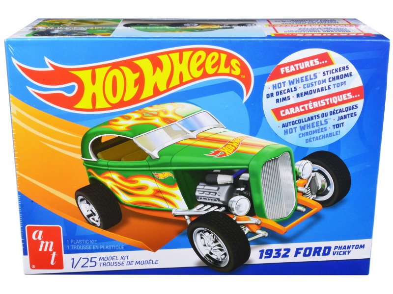 Skill 2 Model Kit 1932 Ford Phantom Vicky "Hot Wheels" 1/25 Scale Model By Amt