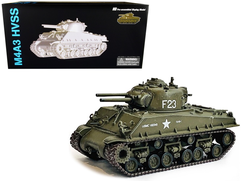 United States M4a3 Hvss Poa-Cws-H5 Flamethrower Tank Olive Drab F-23 "Us Marine Corps Korea" (1951) "Neo Dragon Armor" Series 1/72 Plastic Model By Dragon Models