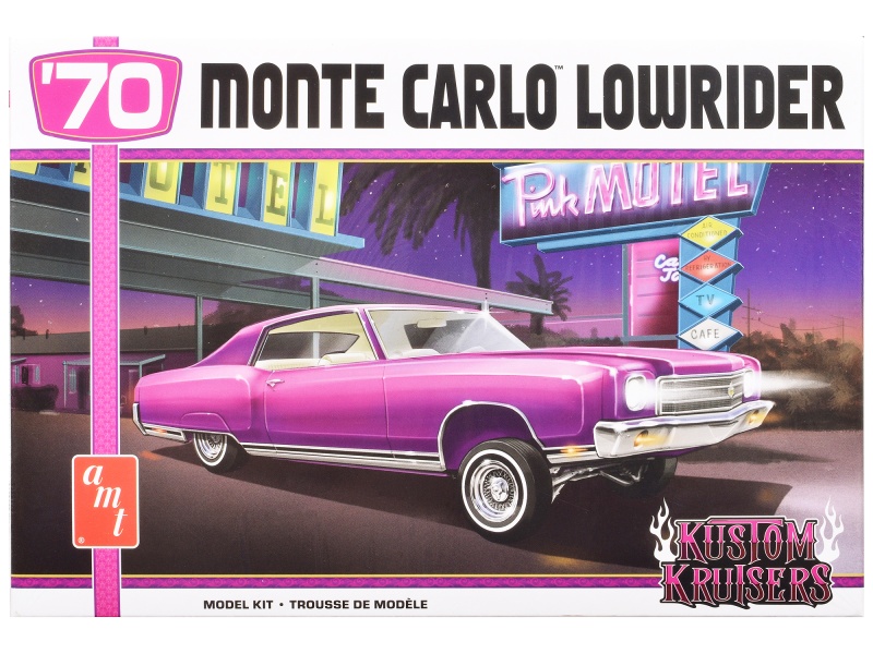 Skill 2 Model Kit 1970 Chevrolet Monte Carlo Lowrider "Kustom Kruisers" 1/25 Scale Model By Amt