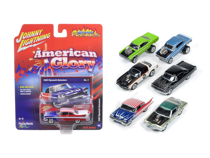 Street Freaks Release 1-A, Set Of 6 Cars 1/64 Diecast Model Cars By Johnny Lightning