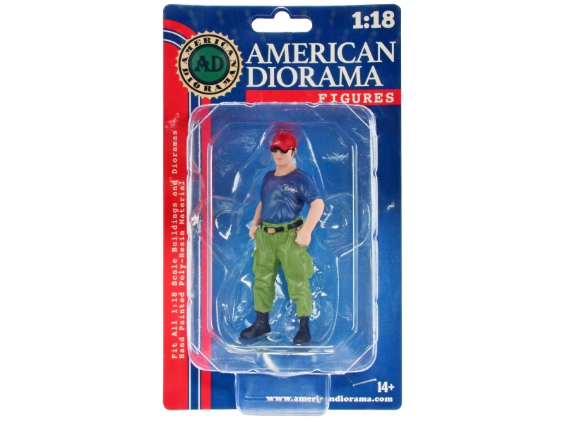 "Firefighters" Off Duty Figure For 1/18 Scale Models By American Diorama
