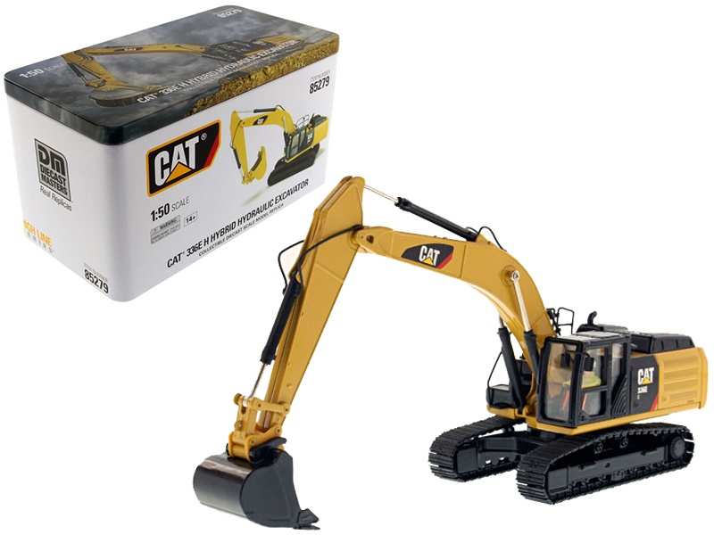 Cat Caterpillar 336E H Hybrid Hydraulic Excavator With Operator "High Line Series" 1/50 Diecast Model By Diecast Masters