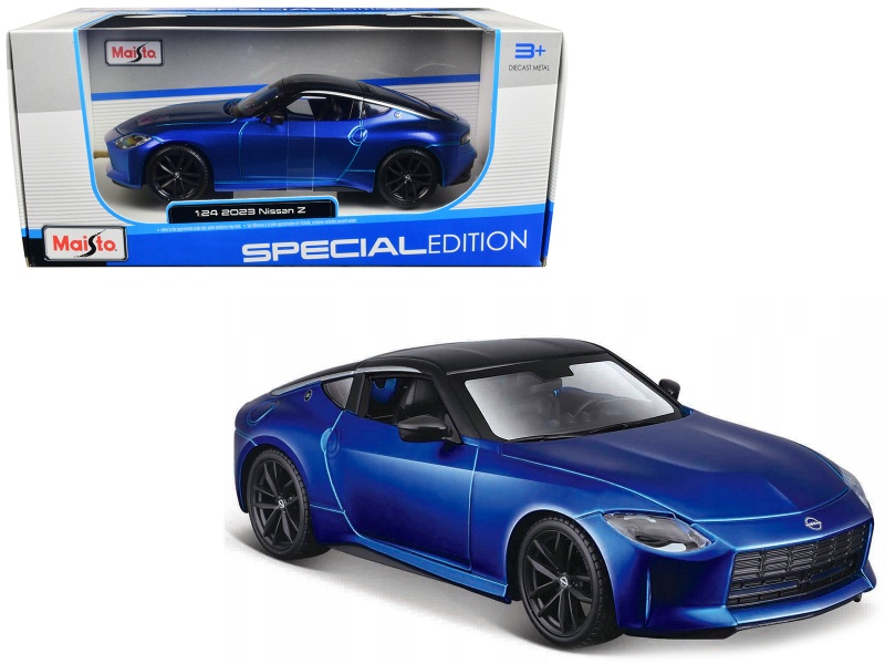 2023 Nissan Z Blue Metallic With Black Top "Special Edition" Series 1/24 Diecast Model Car By Maisto