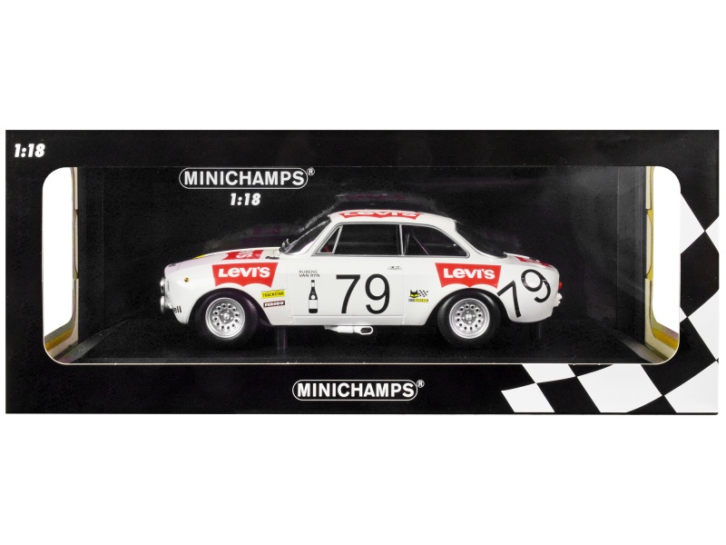 Alfa Romeo 1300 Gta #79 Pierre Rubens - Charles-Axel Van Ryn "Levi's" 24 Hours Of Spa (1971) Limited Edition To 300 Pieces Worldwide 1/18 Diecast Model Car By Minichamps