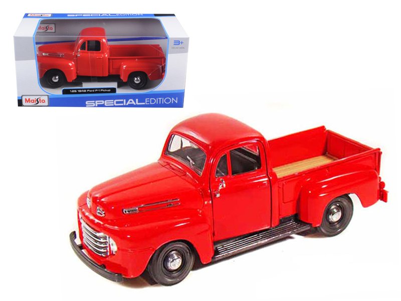 1948 Ford F-1 Pickup Truck Red 1/25 Diecast Model Car By Maisto