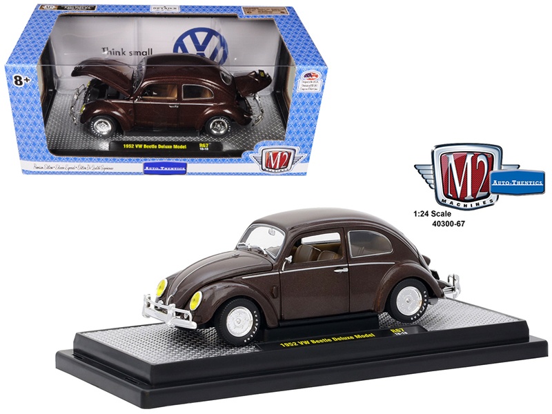 1952 Volkswagen Beetle Deluxe Model Pearl Brown Limited Edition To 5,800 Pieces Worldwide 1/24 Diecast Model Car By M2 Machines