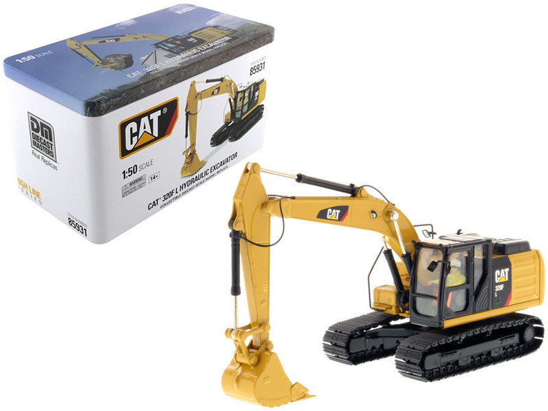 Cat Caterpillar 320F L Hydraulic Excavator With Operator "High Line Series" 1/50 Diecast Model By Diecast Masters