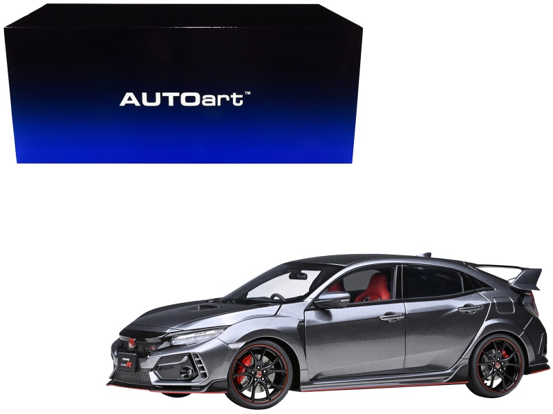 2021 Honda Civic Type R (FK8) RHD Polished Metal Gray Metallic 1/18 Model Car