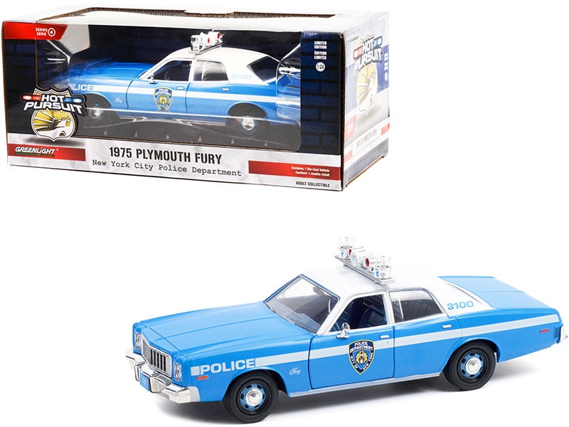 1975 Plymouth Fury Light Blue With White Top 