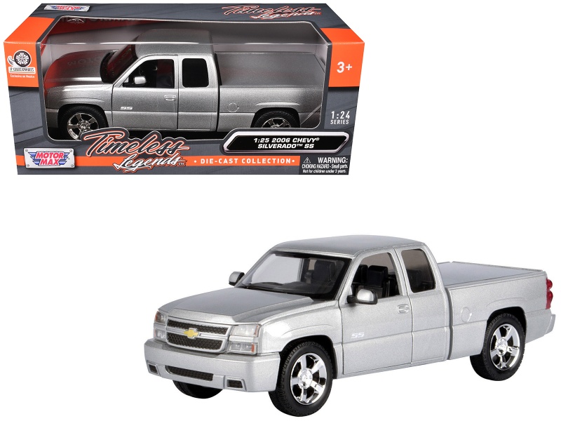 2006 Chevrolet Silverado SS Silver Metallic 1/25 Diecast Model