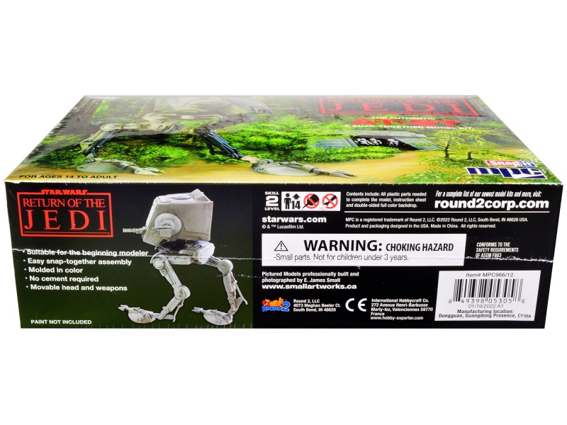 Skill 2 Snap Model Kit At-St "Star Wars: Return Of The Jedi" Movie Scale Model By Mpc