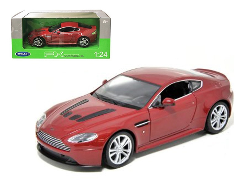 2010 Aston Martin V12 Vantage Red 1/24 Diecast Model Car By Welly