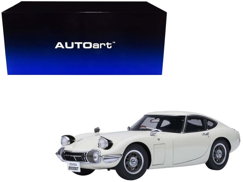1967 Toyota 2000Gt Rhd (Right Hand Drive) White 1/18 Model Car By Autoart
