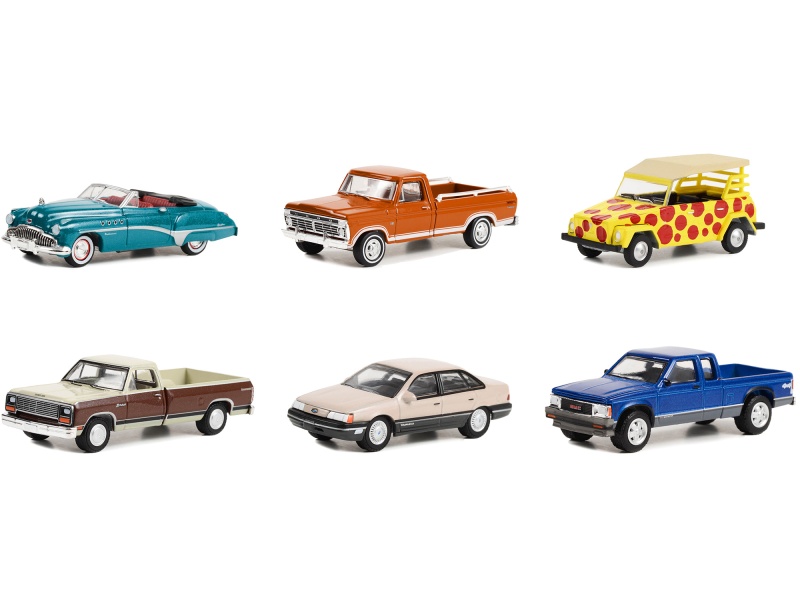 "Vintage Ad Cars" Set Of 6 Pieces Series 8 1/64 Diecast Model Cars By Greenlight