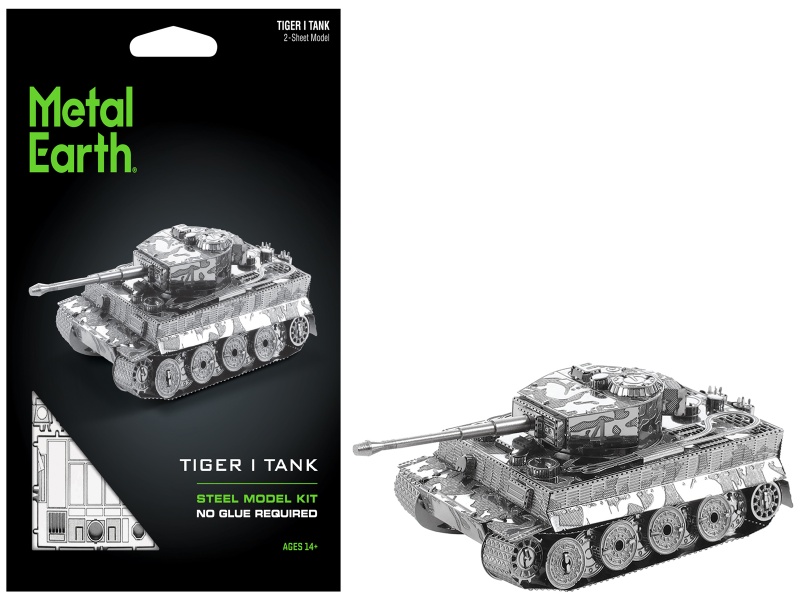 Model Kit German Tiger I Tank (Moderate Difficulty) Steel Model By Metal Earth