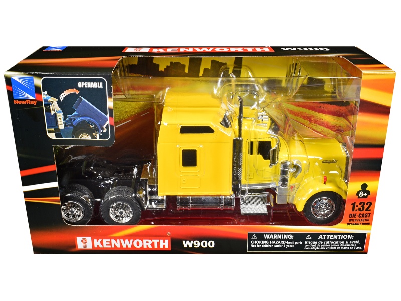 Kenworth W900 Truck Tractor Yellow "Long Haul Truckers" Series 1/32 Diecast Model By New Ray