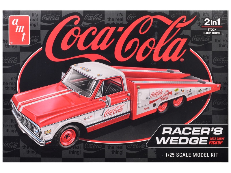 Skill 2 Model Kit 1972 Chevrolet Pickup Truck "Racer's Wedge" 2-In-1 Kit "Coca-Cola" 1/25 Scale Model By Amt