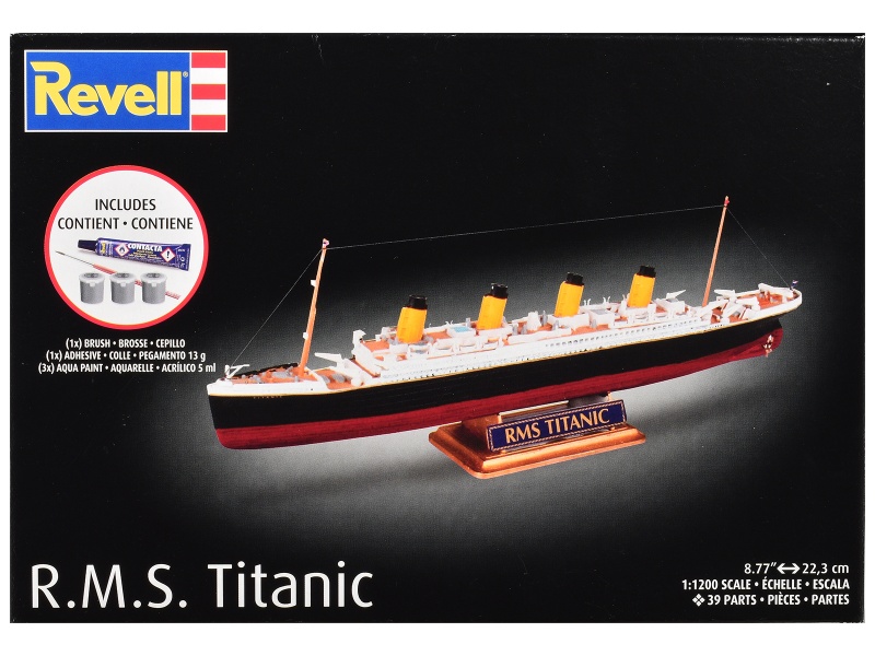 Level 4 Model Kit R.M.S. Titanic All-Included Kit 1/1200 Scale Model By Revell
