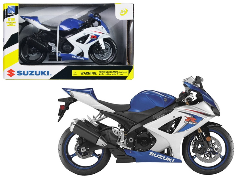 2008 Suzuki Gsx-R1000 Blue Bike Motorcycle 1/12 By New Ray