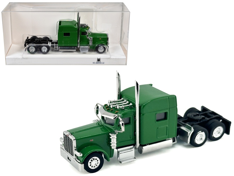 Peterbilt 389 Truck Tractor With Sleeper Cab Green 1/87 HO Scale