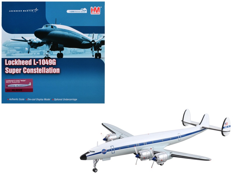 Lockheed C-121G Constellation Transport Aircraft "Nasa 421 Maryland" (1969) National Aeronautics And Space Administration "Airliner Series" 1/200 Diecast Model By Hobby Master