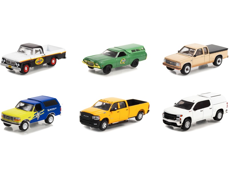 "Blue Collar Collection" Set Of 6 Pieces Series 11 1/64 Diecast Model Cars By Greenlight