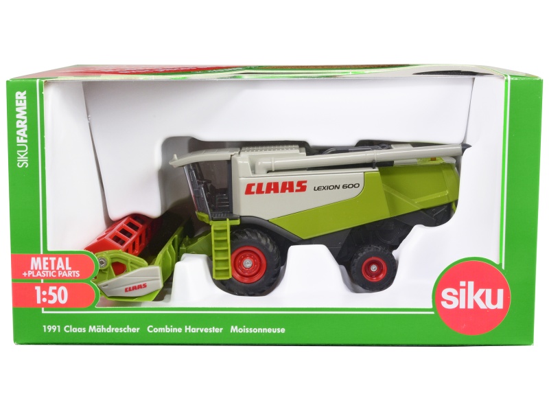Claas Lexion 600 Combine Harvester Green And Gray 1/50 Diecast Model By Siku