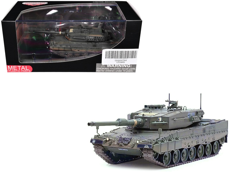 Leopard 2A4 Main Battle Tank with Snorkel 'Green Camouflage' German Army 1/72 Diecast Model