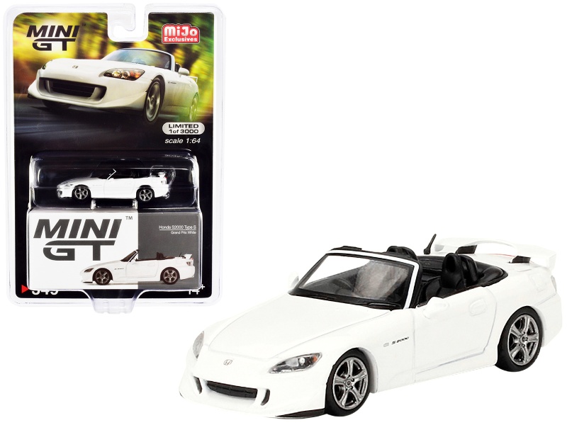 Honda S2000 Type S Convertible Grand Prix White Limited Edition To 3000 Pieces Worldwide 1/64 Diecast Model Car By True Scale Miniatures