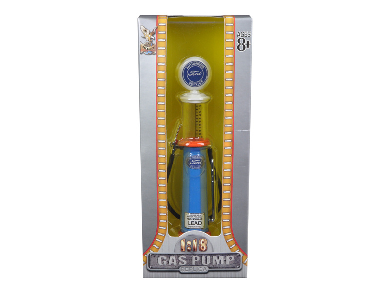 Ford Gasoline Vintage Gas Pump Cylinder 1/18 Diecast Replica By Road Signature