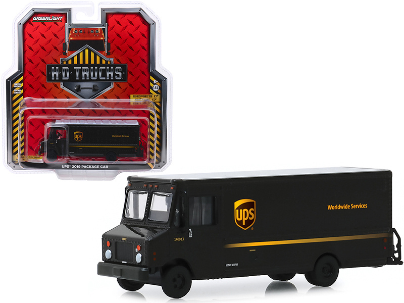 2019 Package Car Dark Brown "Ups" (United Parcel Service) "H.D. Trucks" Series 17 1/64 Diecast Model By Greenlight