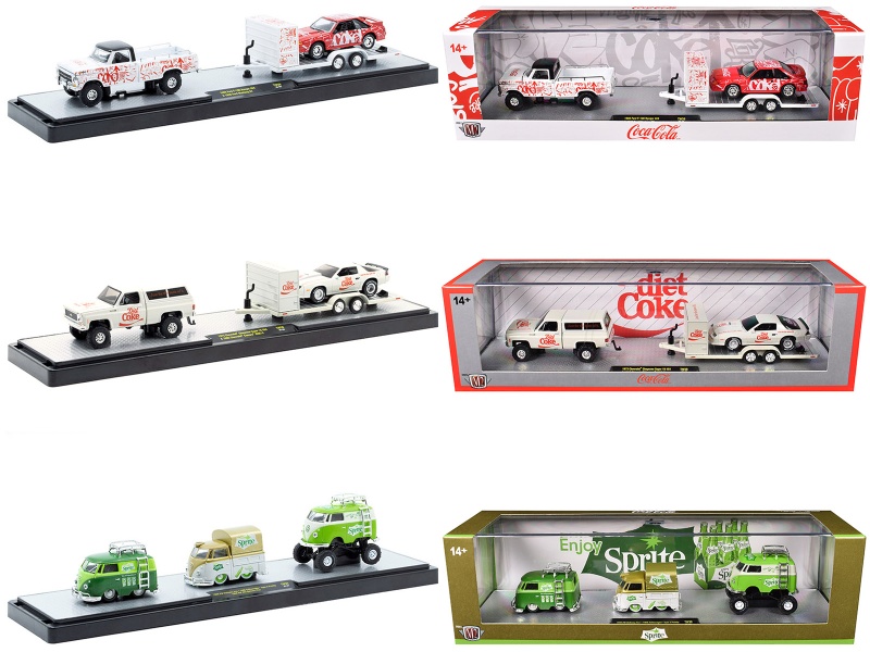 Auto Haulers "Soda" Set Of 3 Pieces Release 39 Limited Edition To 8000 Pieces Worldwide 1/64 Diecast Models By M2 Machines
