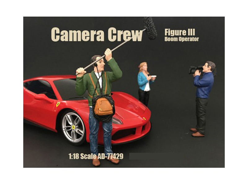 Camera Crew Figure Iii "Boom Operator" For 1:18 Scale Models By American Diorama
