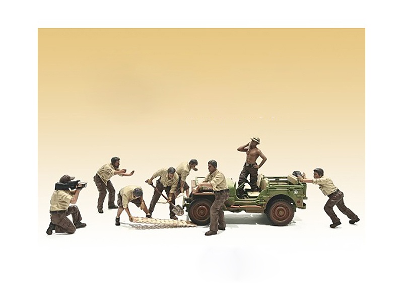 4X4 Mechanic 8 Piece Figure Set for 1/18 Scale Models