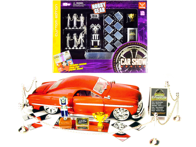 "Car Show Trophy Winner" Accessories Set For 1/24 Model Cars By Phoenix Toys
