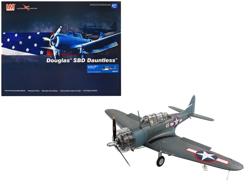Douglas SBD-5 Dauntless Bomber Aircraft 'VB-16 USS Lexington' (1943) - Premium Diecast Model