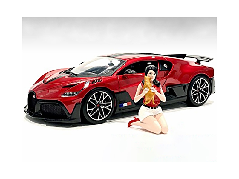 "Girls Night Out" Gigi With Cat Figurine For 1/24 Scale Models By American Diorama